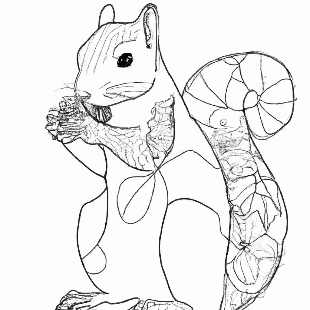 A Magia dos Desenhos de Esquilos para Colorir 18