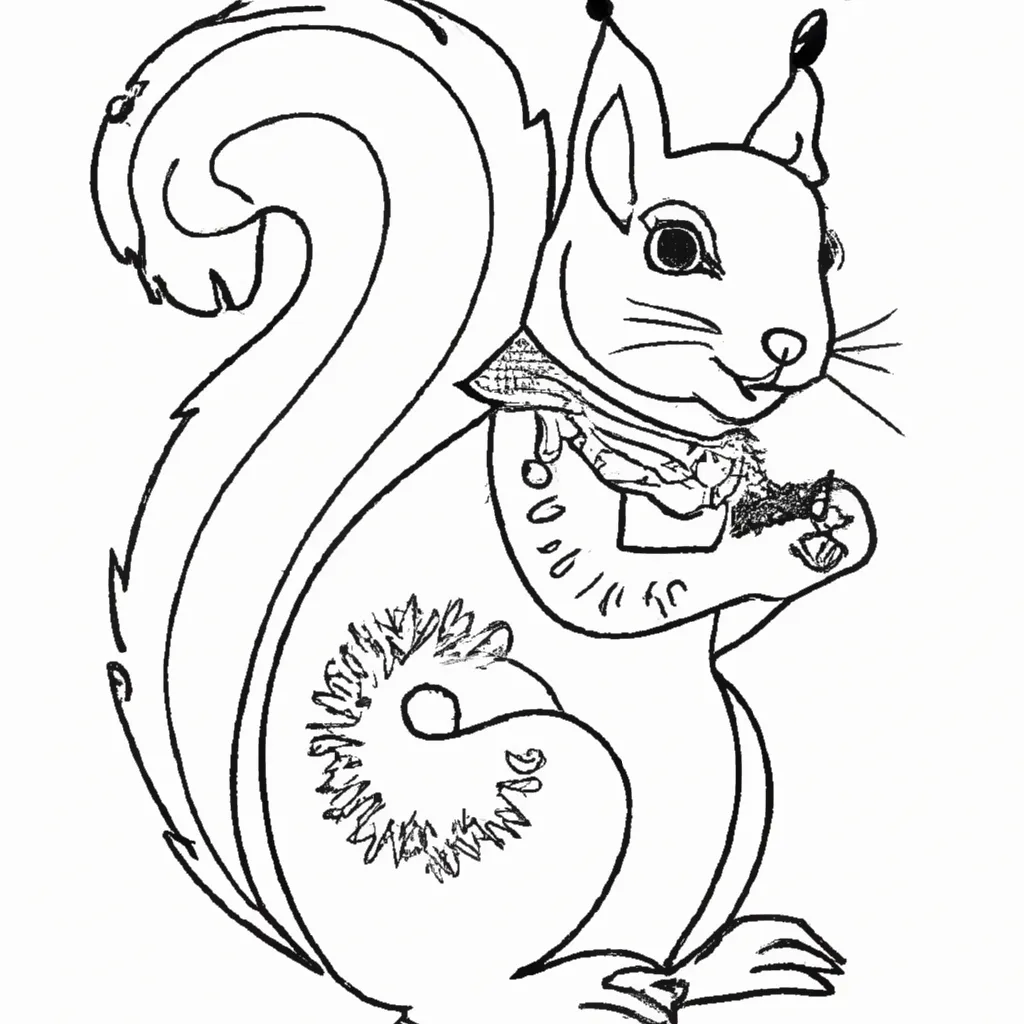 A Magia dos Desenhos de Esquilos para Colorir 28