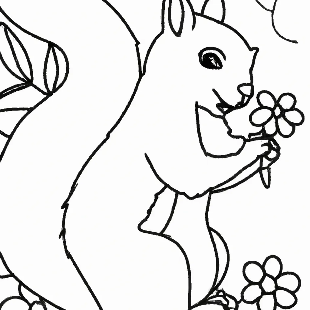 A Magia dos Desenhos de Esquilos para Colorir 14