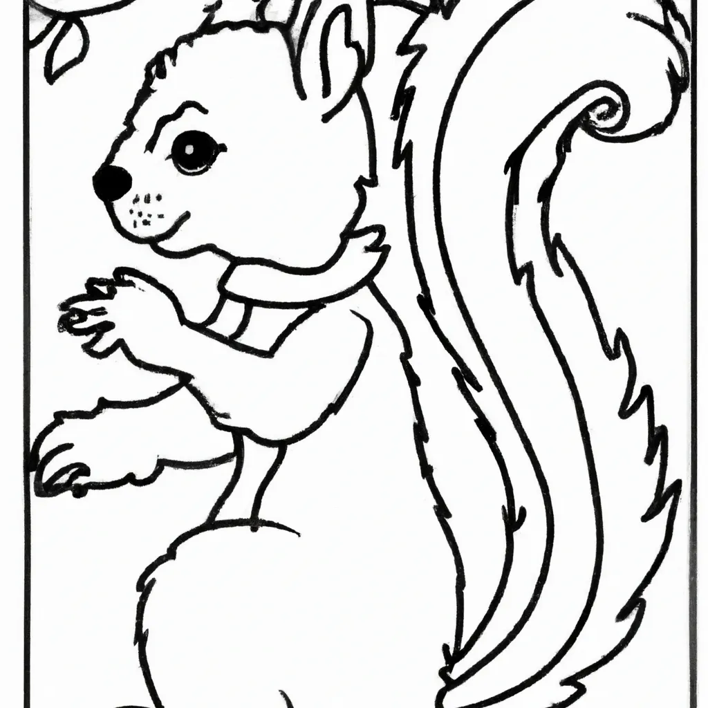 A Magia dos Desenhos de Esquilos para Colorir 16