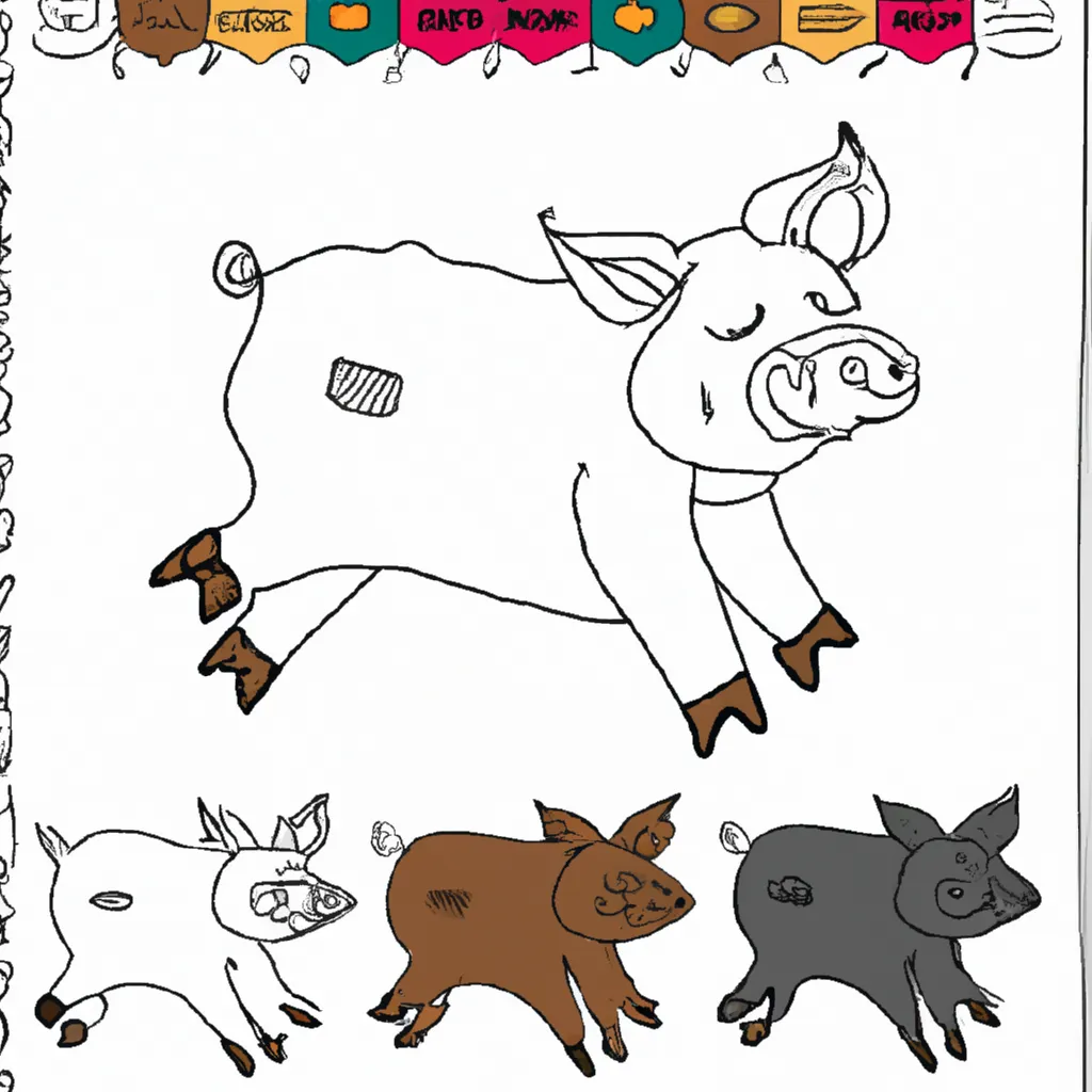 Sinta a Alegria com Desenhos de Porcos para Colorir 26