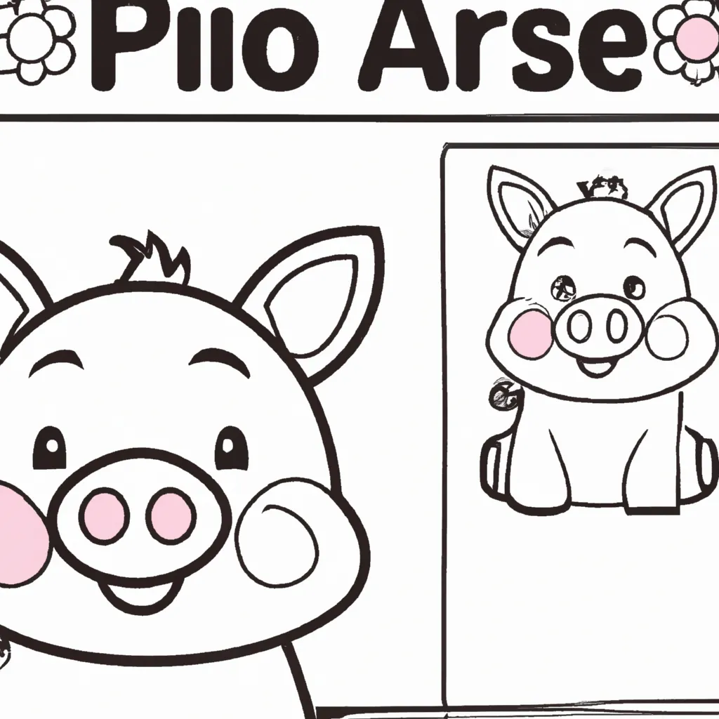 Sinta a Alegria com Desenhos de Porcos para Colorir 14