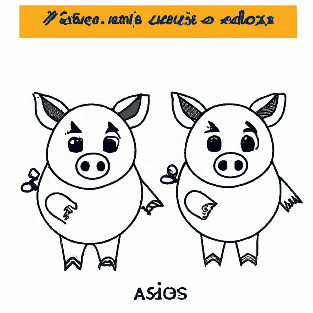 Sinta a Alegria com Desenhos de Porcos para Colorir 16