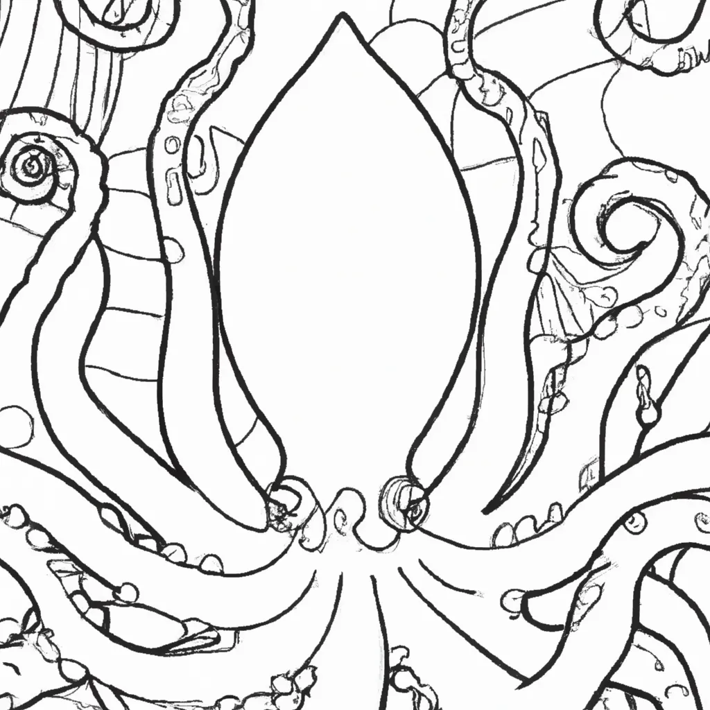 Mistério Marinho: Desenhos de Polvos para Colorir 20