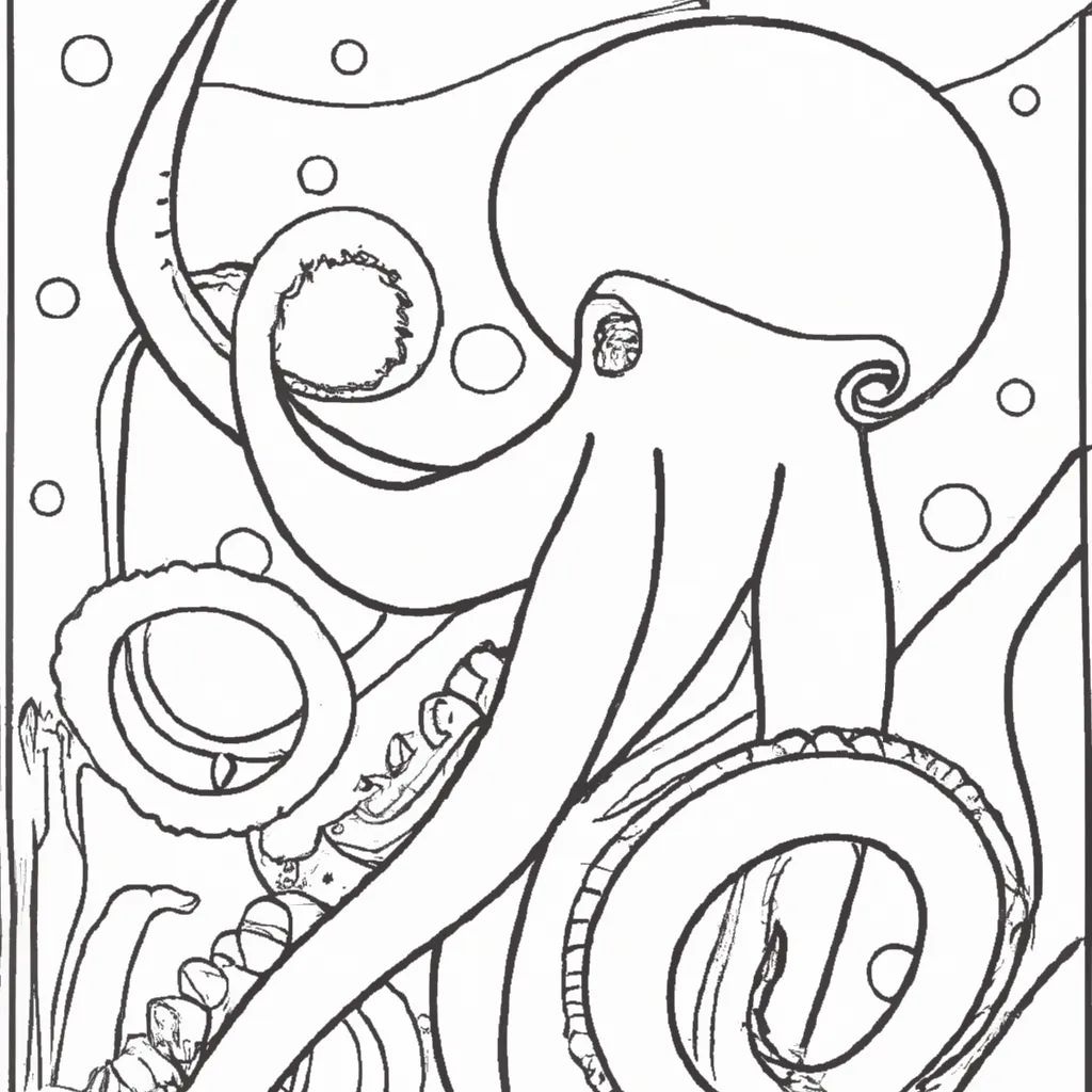 Mistério Marinho: Desenhos de Polvos para Colorir 4