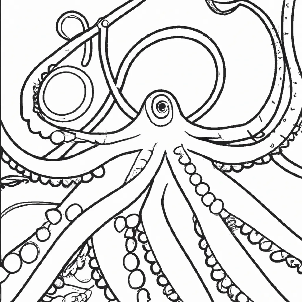Mistério Marinho: Desenhos de Polvos para Colorir 8