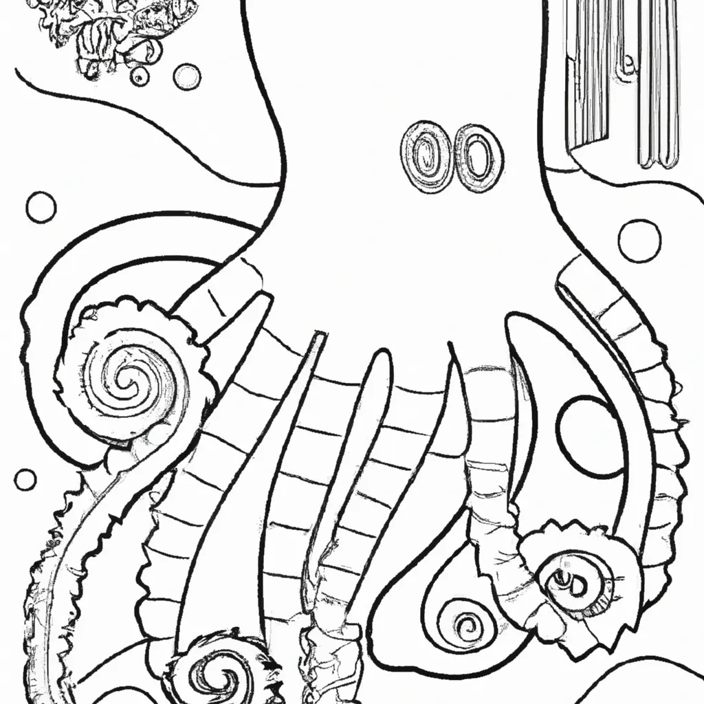 Mistério Marinho: Desenhos de Polvos para Colorir 28