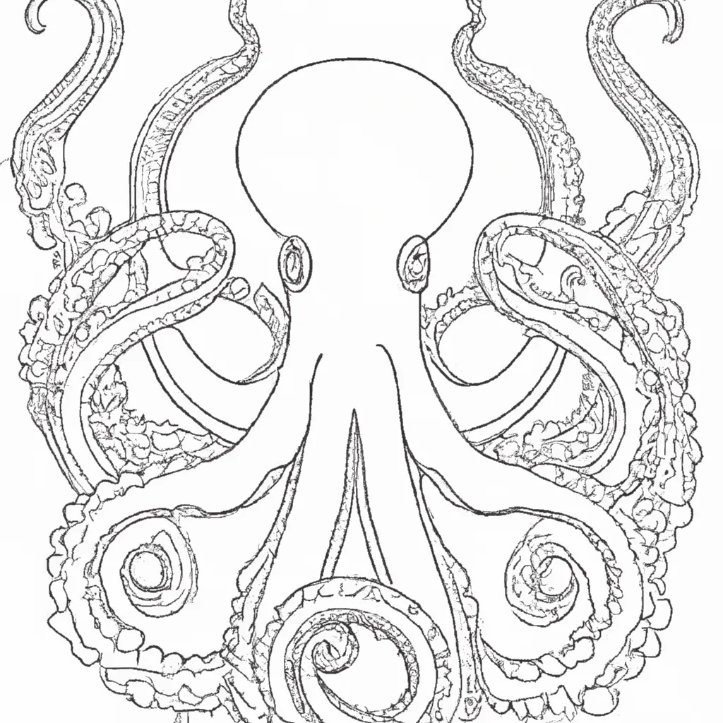 Mistério Marinho: Desenhos de Polvos para Colorir 12