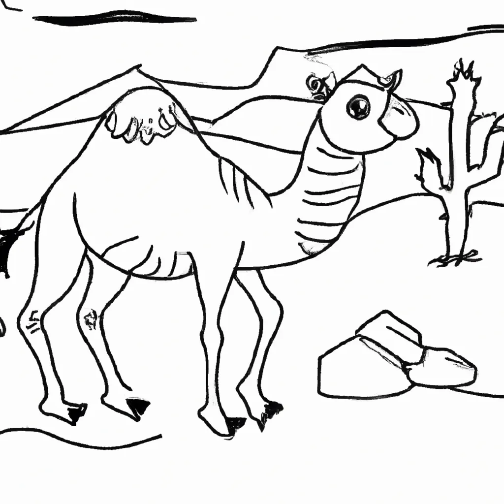 A beleza do Deserto: Desenhos de Camelos para Colorir 3 A beleza do Deserto: Desenhos de Camelos para Colorir 2