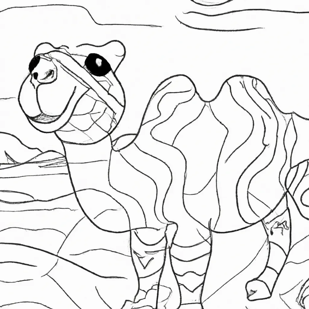 A beleza do Deserto: Desenhos de Camelos para Colorir 21 A beleza do Deserto: Desenhos de Camelos para Colorir 20