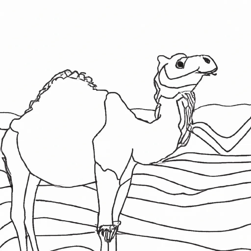 A beleza do Deserto: Desenhos de Camelos para Colorir 19 A beleza do Deserto: Desenhos de Camelos para Colorir 18