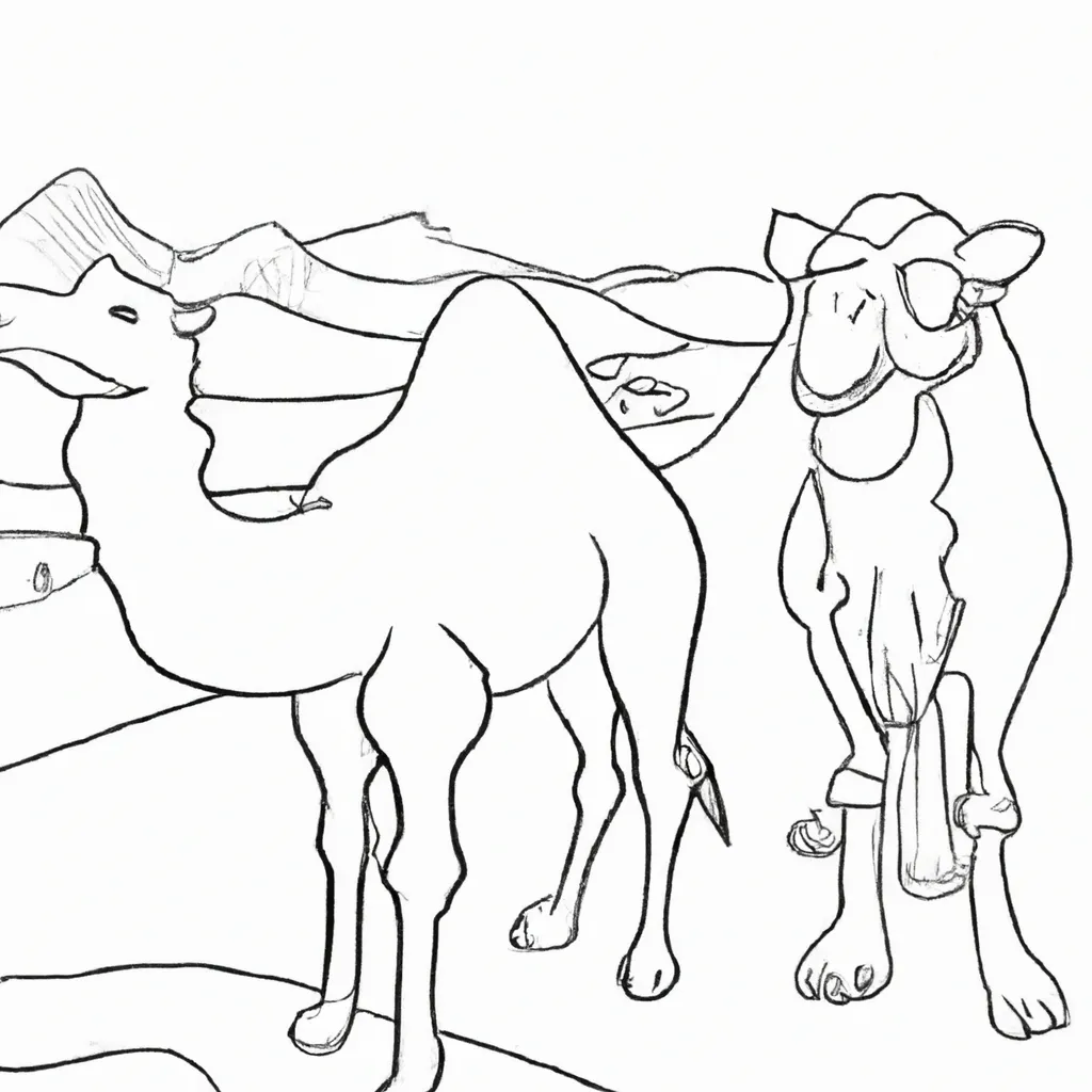 A beleza do Deserto: Desenhos de Camelos para Colorir 27 A beleza do Deserto: Desenhos de Camelos para Colorir 26