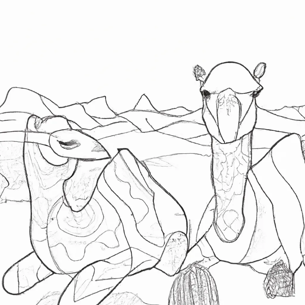 A beleza do Deserto: Desenhos de Camelos para Colorir 13 A beleza do Deserto: Desenhos de Camelos para Colorir 12