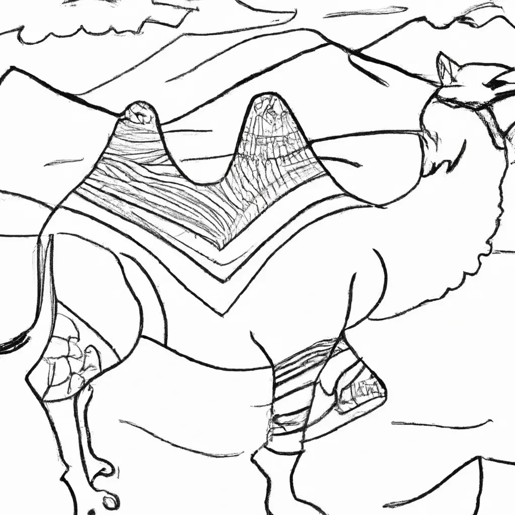 A beleza do Deserto: Desenhos de Camelos para Colorir 15 A beleza do Deserto: Desenhos de Camelos para Colorir 14