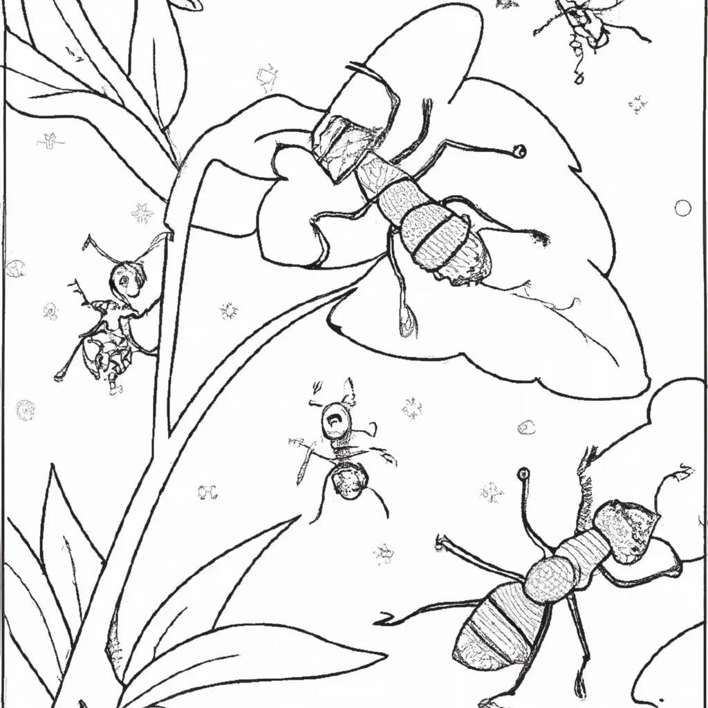 Desvende o Universo dos Insetos com Desenhos de Formigas para Colorir 22