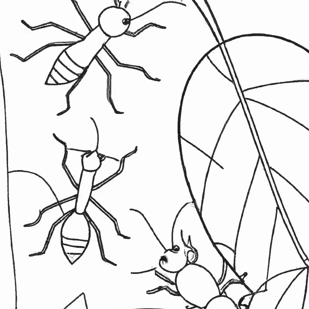 Desvende o Universo dos Insetos com Desenhos de Formigas para Colorir 12