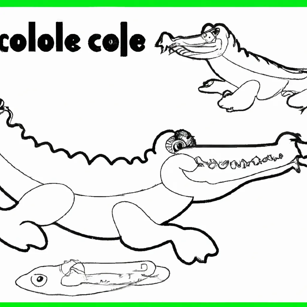 Crie Seu Próprio Zoo com Desenhos de Crocodilos para Colorir 28