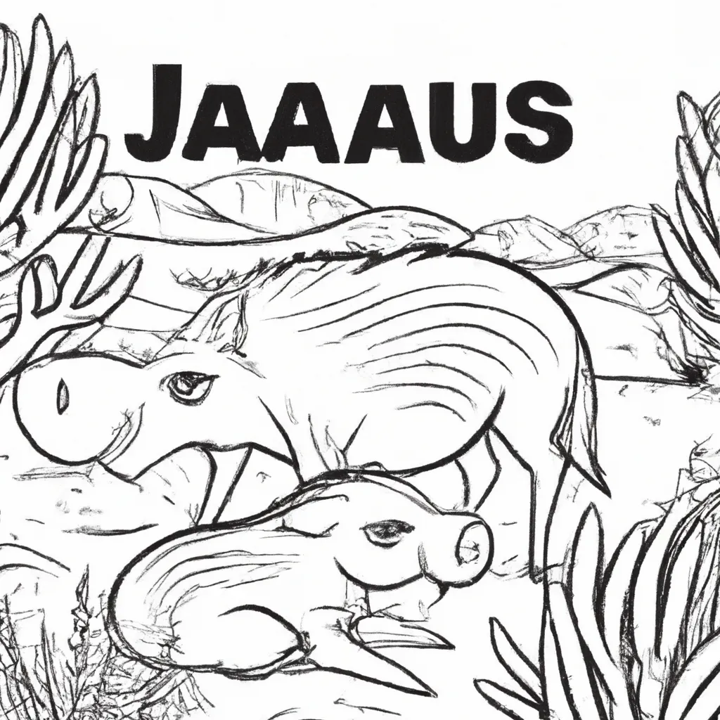 Pinte a Natureza com Desenhos de Javalis para Colorir 18