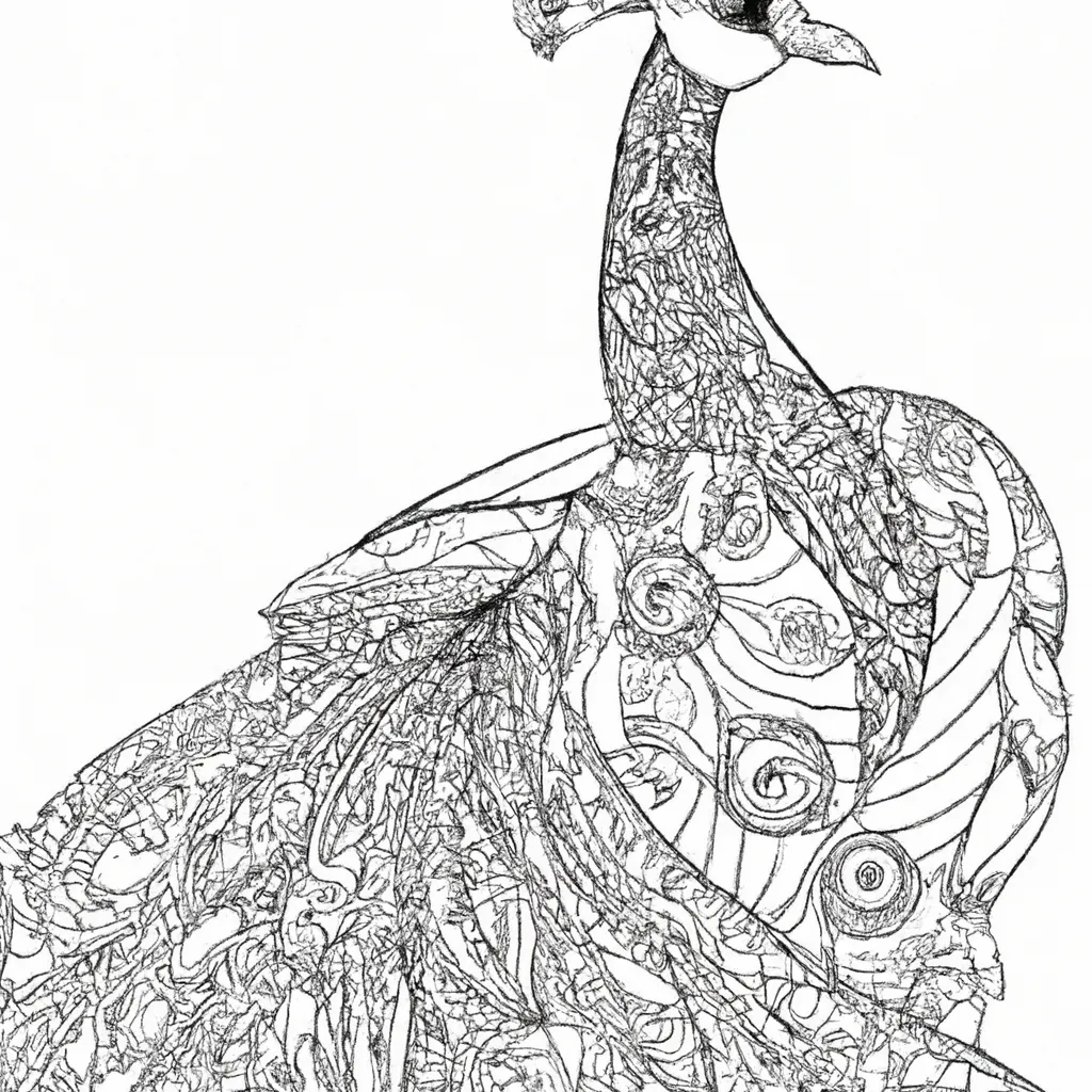 Divirta-se com a Beleza dos Desenhos de Pavões para Colorir 1 Divirta-se com a Beleza dos Desenhos de Pavões para Colorir