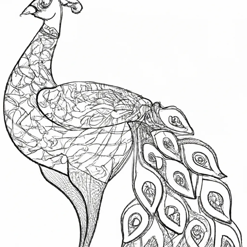 Divirta-se com a Beleza dos Desenhos de Pavões para Colorir 3 Divirta-se com a Beleza dos Desenhos de Pavões para Colorir 2