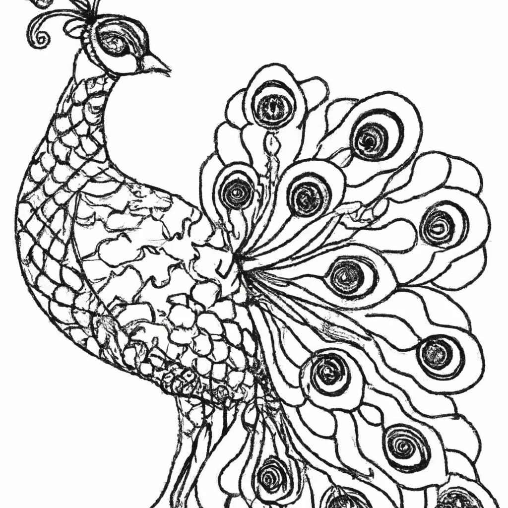 Divirta-se com a Beleza dos Desenhos de Pavões para Colorir 21 Divirta-se com a Beleza dos Desenhos de Pavões para Colorir 20