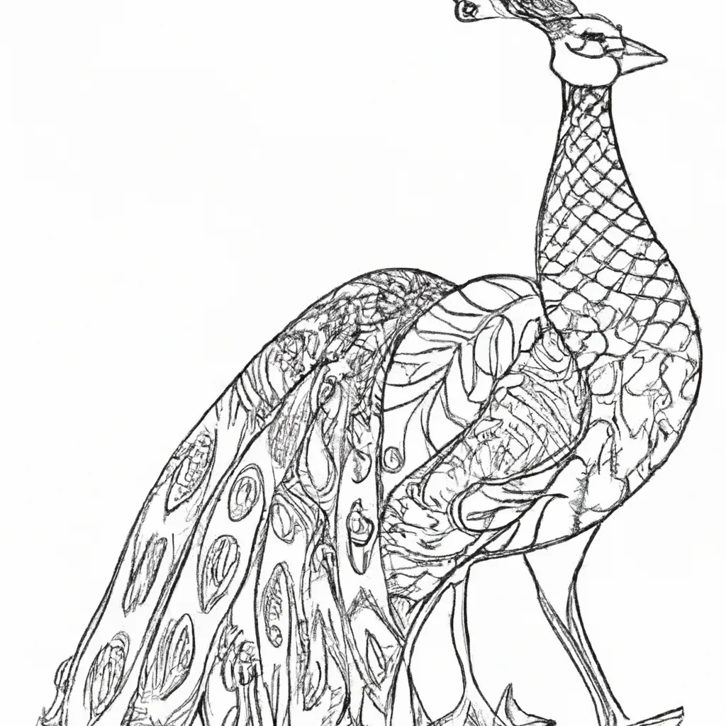 Divirta-se com a Beleza dos Desenhos de Pavões para Colorir 5 Divirta-se com a Beleza dos Desenhos de Pavões para Colorir 4