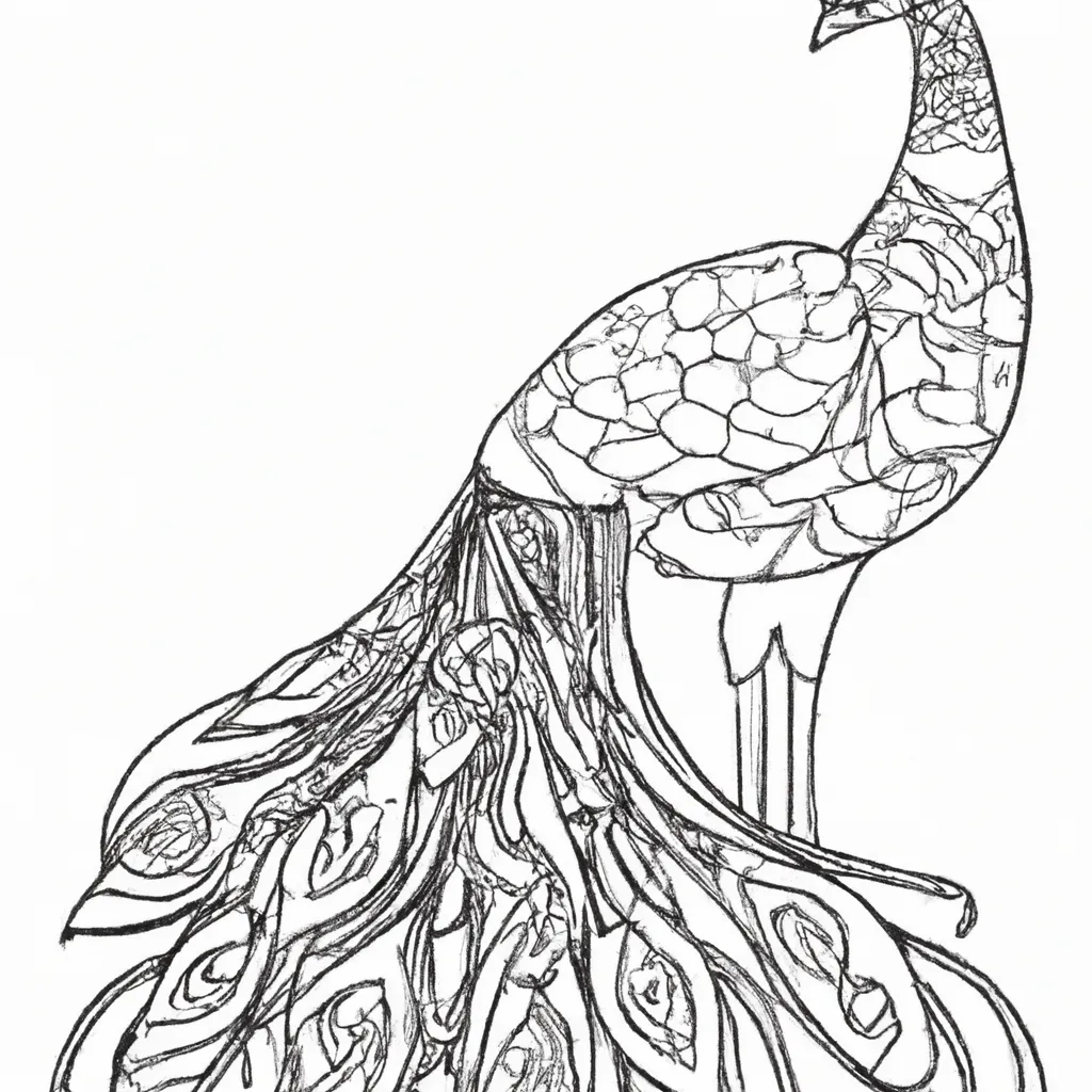 Divirta-se com a Beleza dos Desenhos de Pavões para Colorir 9 Divirta-se com a Beleza dos Desenhos de Pavões para Colorir 8