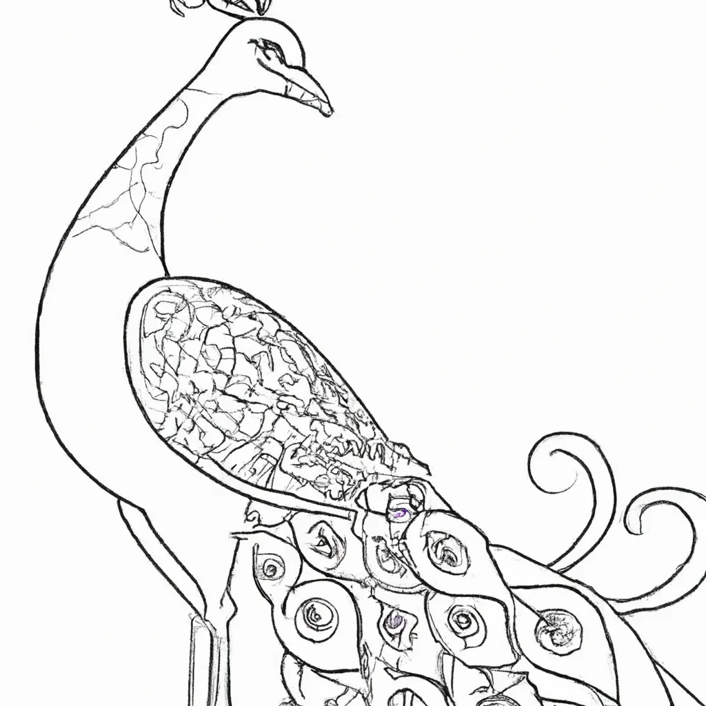 Divirta-se com a Beleza dos Desenhos de Pavões para Colorir 23 Divirta-se com a Beleza dos Desenhos de Pavões para Colorir 22