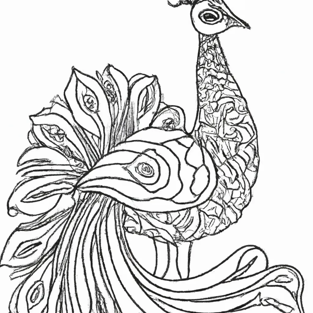 Divirta-se com a Beleza dos Desenhos de Pavões para Colorir 29 Divirta-se com a Beleza dos Desenhos de Pavões para Colorir 28