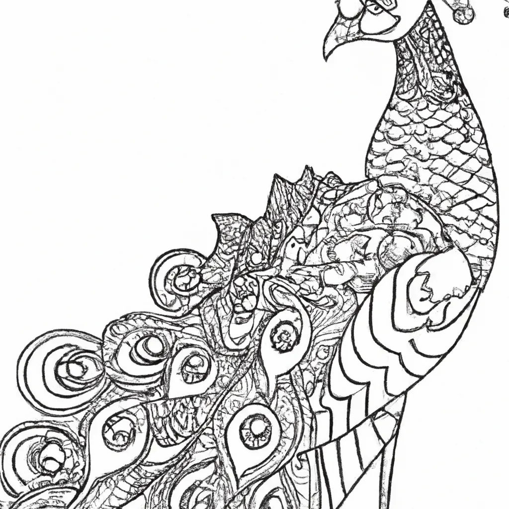 Divirta-se com a Beleza dos Desenhos de Pavões para Colorir 17 Divirta-se com a Beleza dos Desenhos de Pavões para Colorir 16