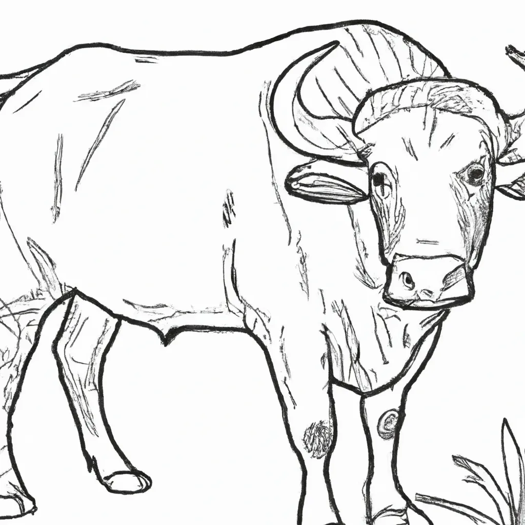 Desenhos de Búfalos para Colorir: Experiência Selvagem em Casa