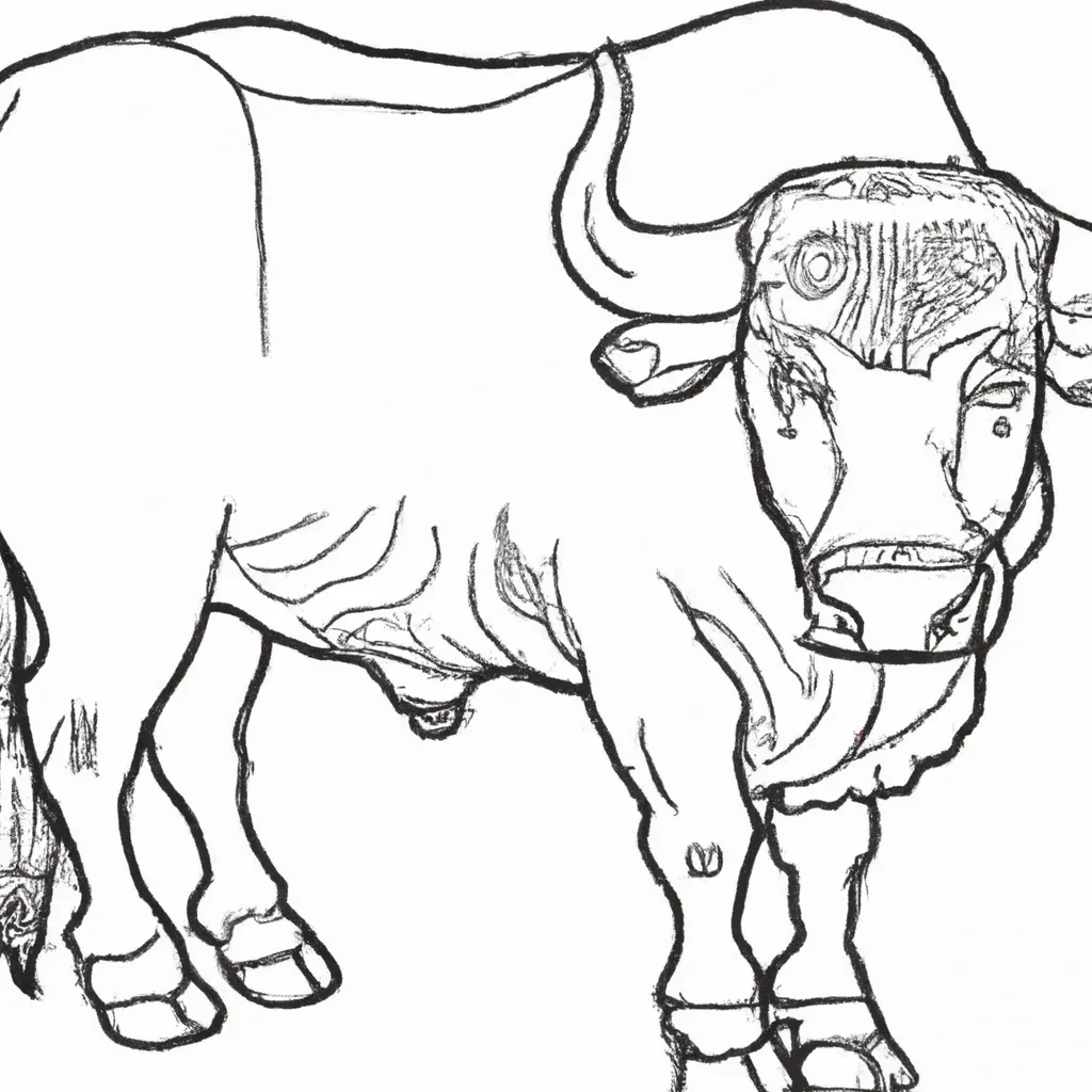 Desenhos de Búfalos para Colorir: Experiência Selvagem em Casa 4