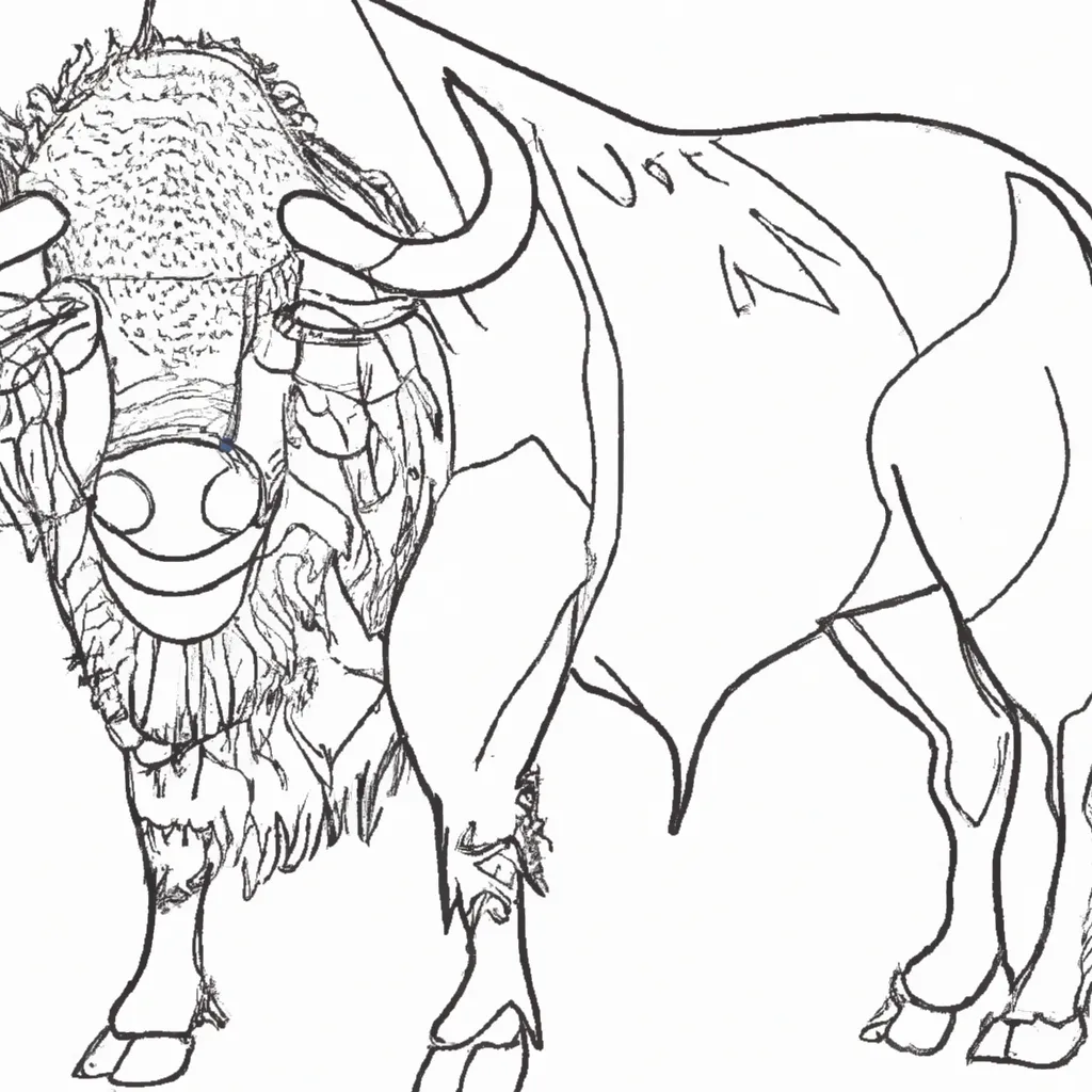 Desenhos de Búfalos para Colorir: Experiência Selvagem em Casa 18