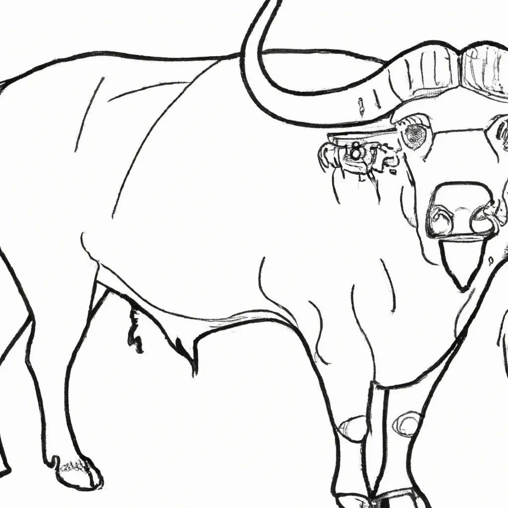 Desenhos de Búfalos para Colorir: Experiência Selvagem em Casa 14