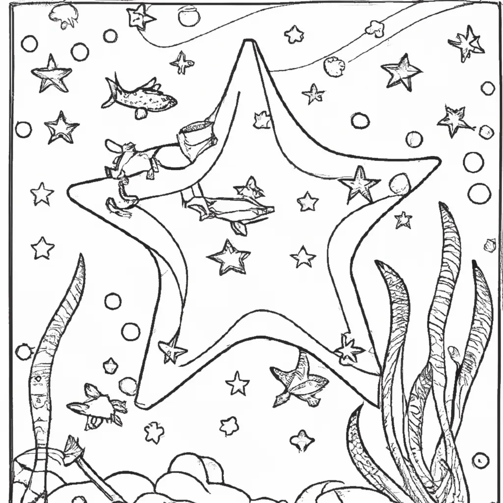 Desvende o Mundo Submarino com Desenhos de Estrelas-do-Mar para Colorir 28