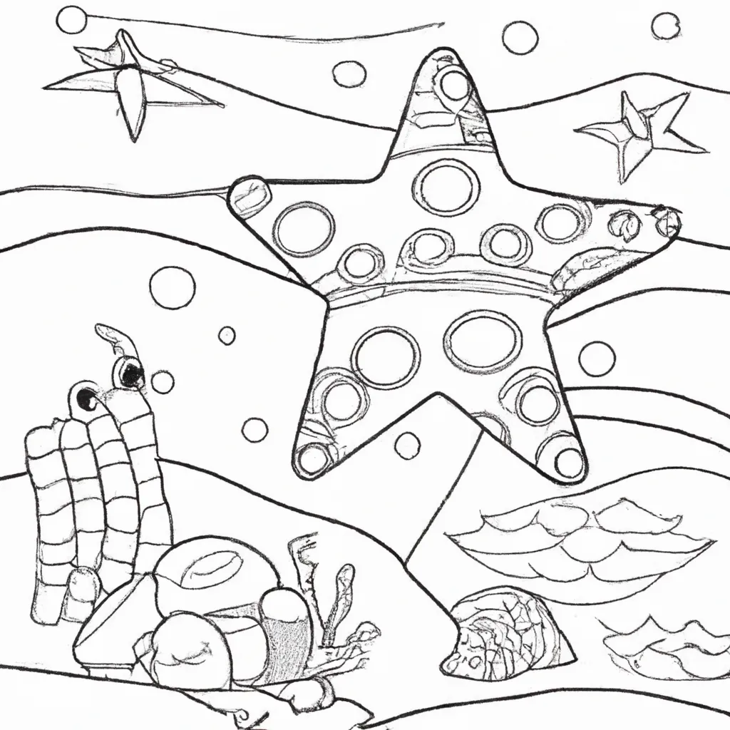 Desvende o Mundo Submarino com Desenhos de Estrelas-do-Mar para Colorir 13 Desvende o Mundo Submarino com Desenhos de Estrelas-do-Mar para Colorir 12