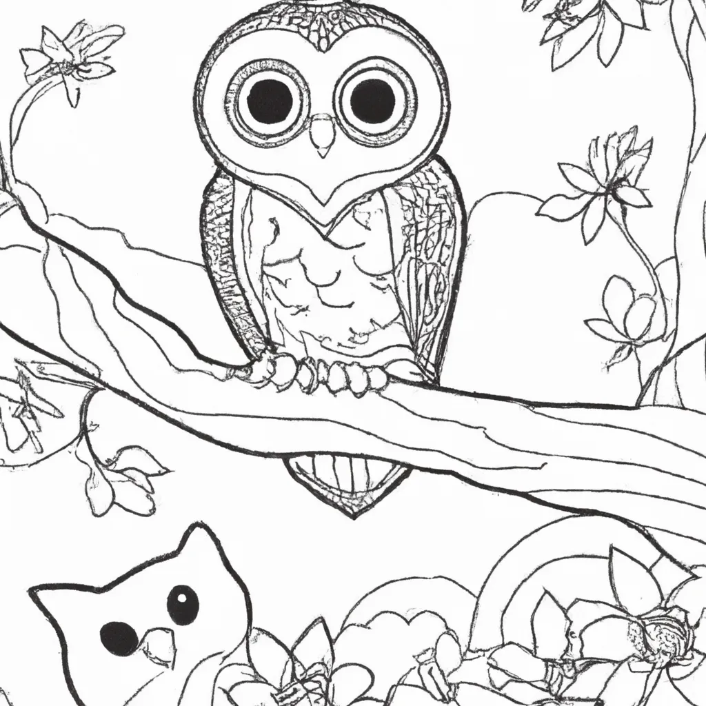 As Aves Noturnas Ganham Vida nos Desenhos de Corujas para Colorir 20