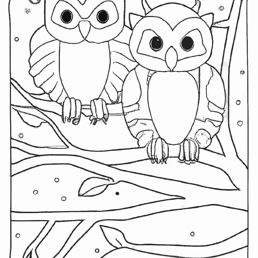 As Aves Noturnas Ganham Vida nos Desenhos de Corujas para Colorir 24