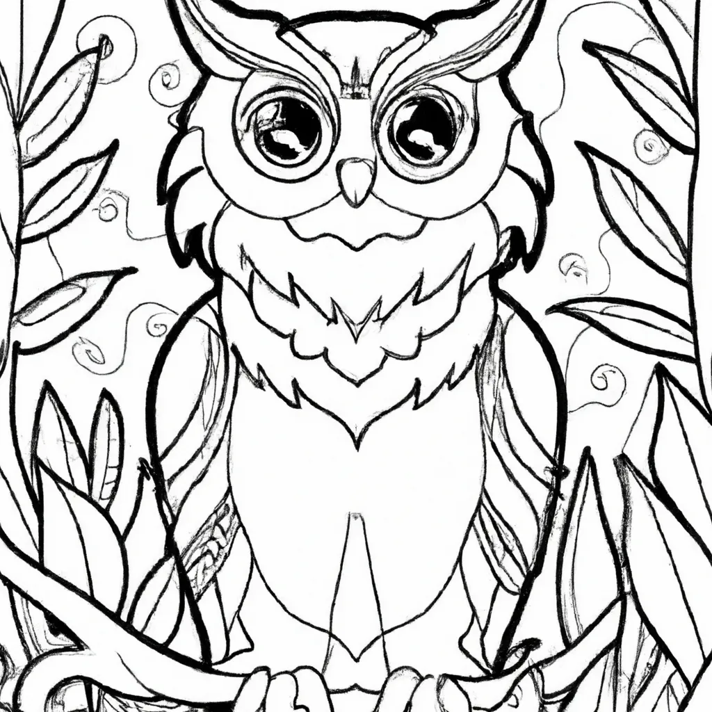 As Aves Noturnas Ganham Vida nos Desenhos de Corujas para Colorir 4