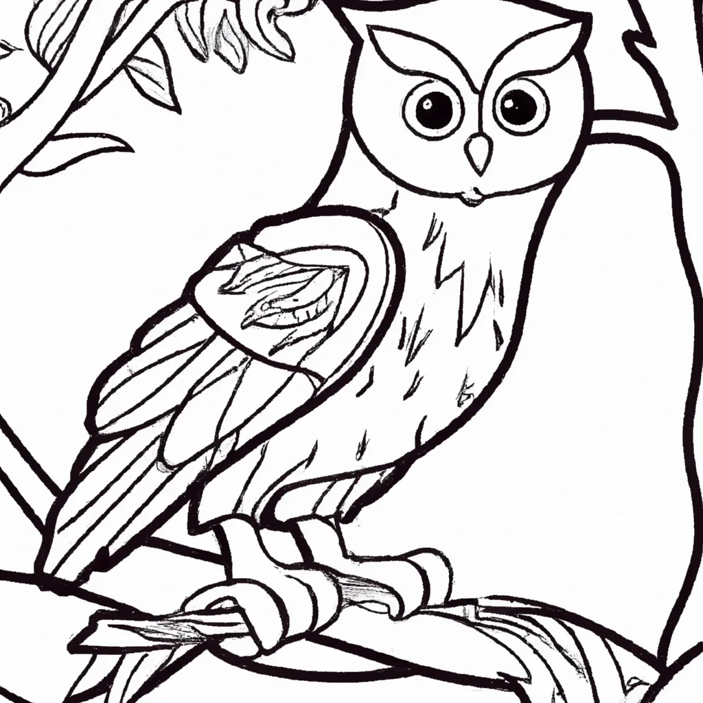 As Aves Noturnas Ganham Vida nos Desenhos de Corujas para Colorir 8