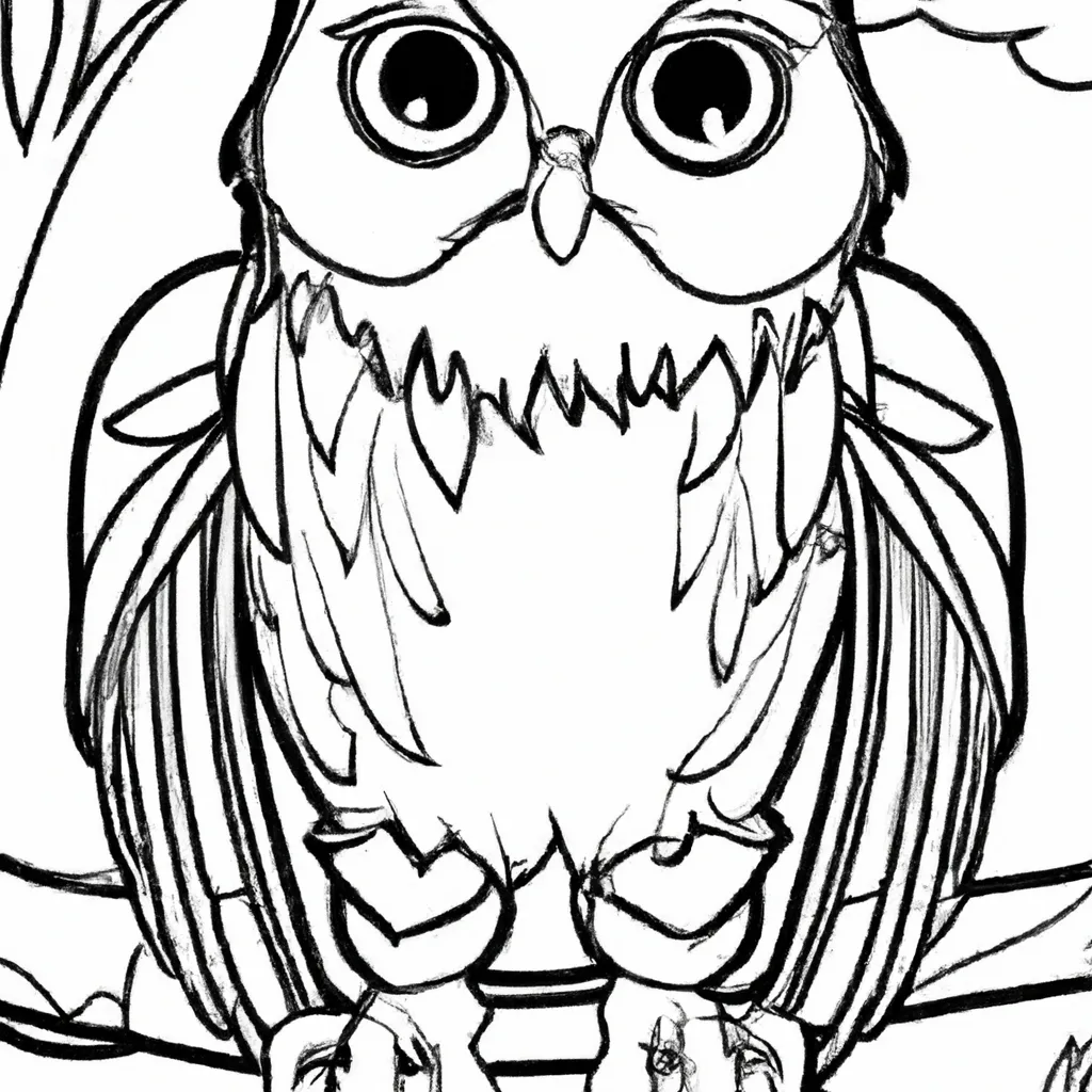As Aves Noturnas Ganham Vida nos Desenhos de Corujas para Colorir 10