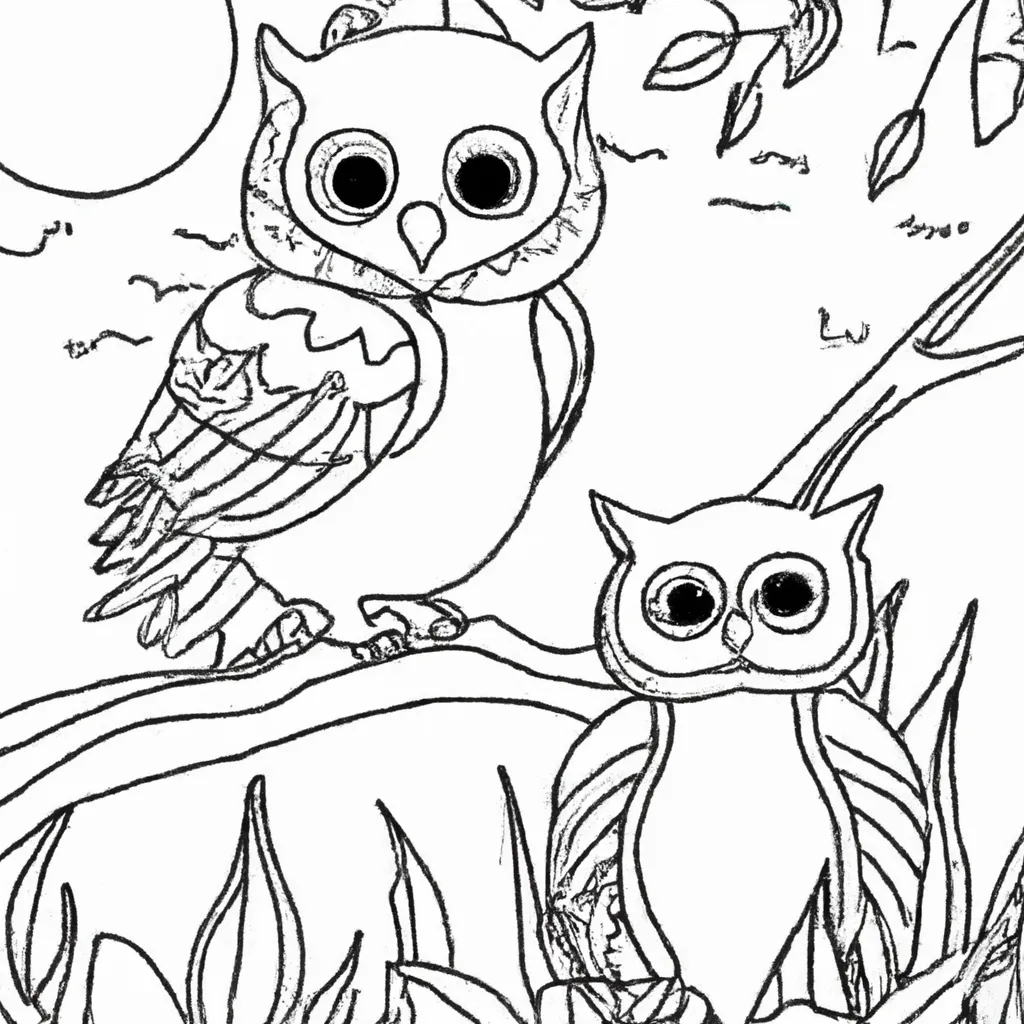 As Aves Noturnas Ganham Vida nos Desenhos de Corujas para Colorir 16