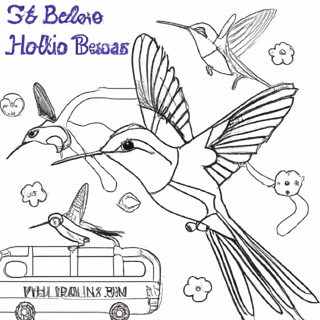 Embarque no Mundo das Aves com Desenhos de Colibris para Colorir 8