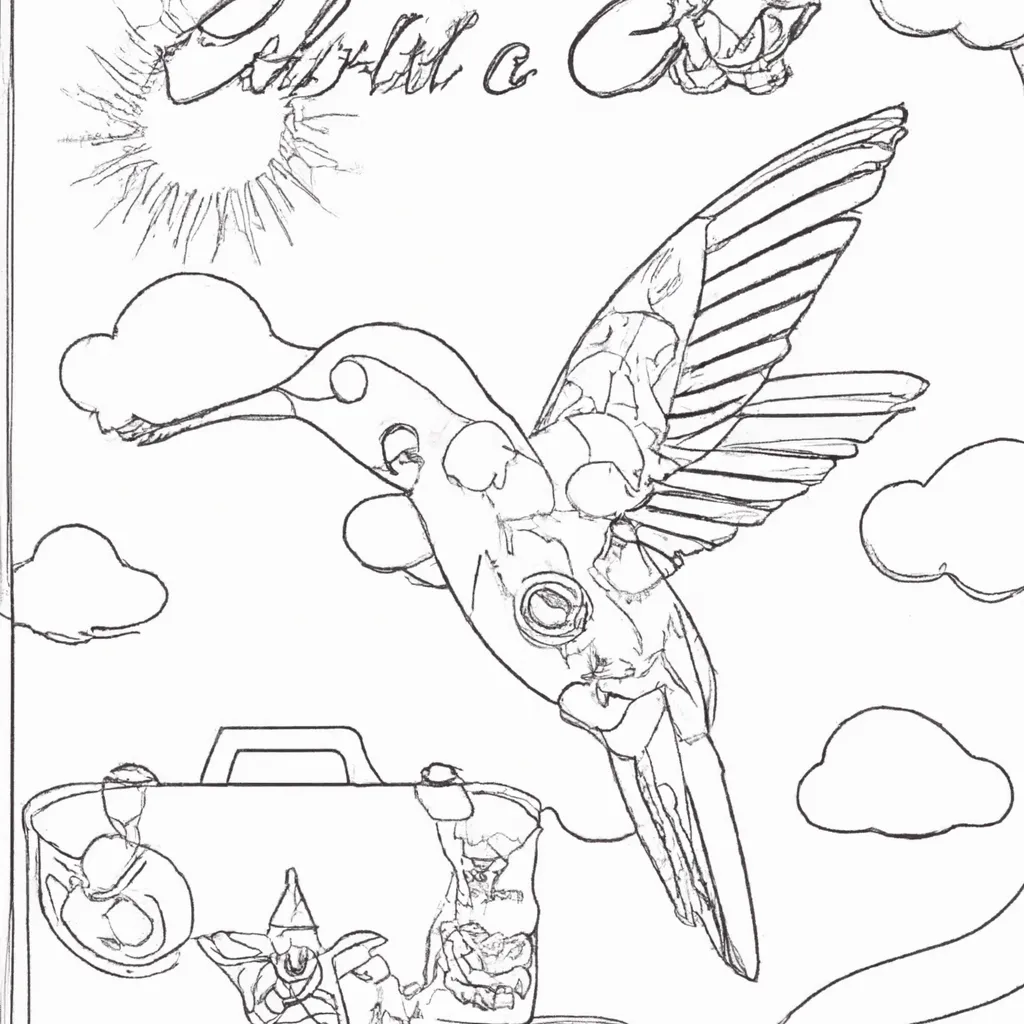 Embarque no Mundo das Aves com Desenhos de Colibris para Colorir 28