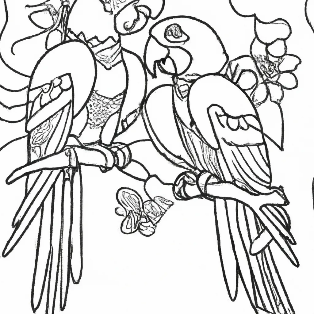 Criatividade em Alta com Desenhos de Araras para Colorir 3 Criatividade em Alta com Desenhos de Araras para Colorir 2
