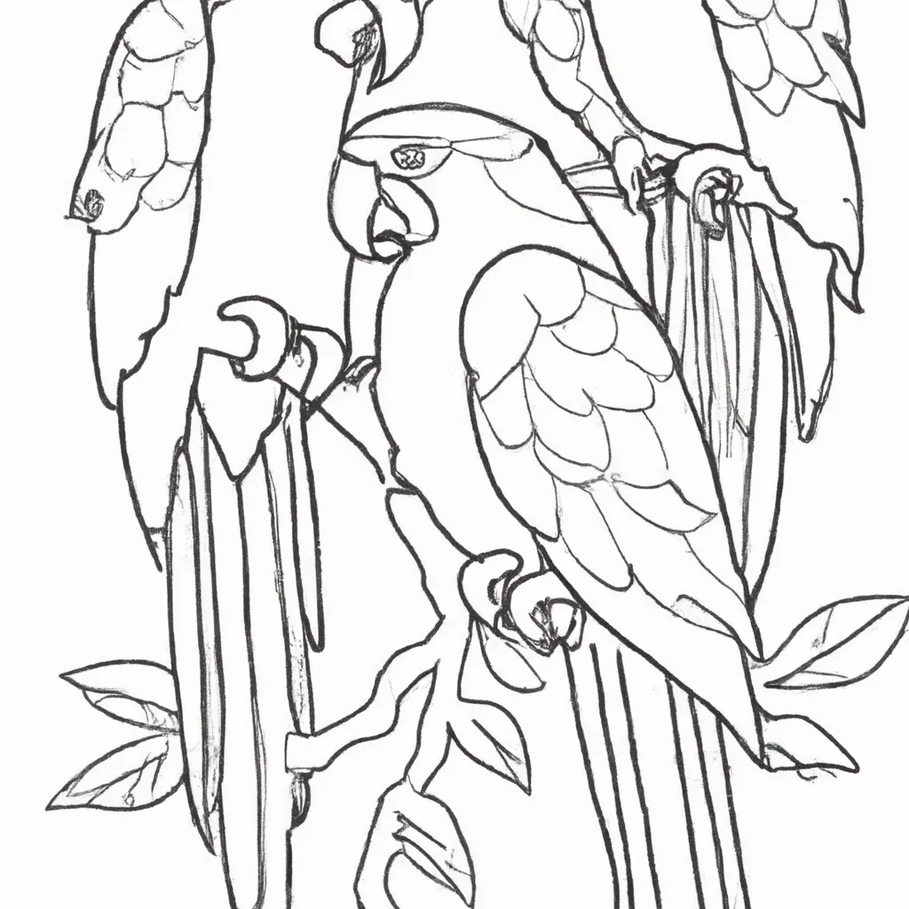 Criatividade em Alta com Desenhos de Araras para Colorir 7 Criatividade em Alta com Desenhos de Araras para Colorir 6