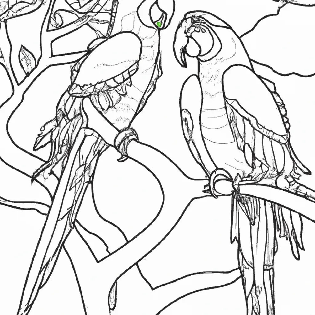 Criatividade em Alta com Desenhos de Araras para Colorir 5 Criatividade em Alta com Desenhos de Araras para Colorir 4