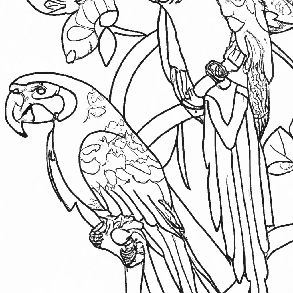 Criatividade em Alta com Desenhos de Araras para Colorir 15 Criatividade em Alta com Desenhos de Araras para Colorir 14
