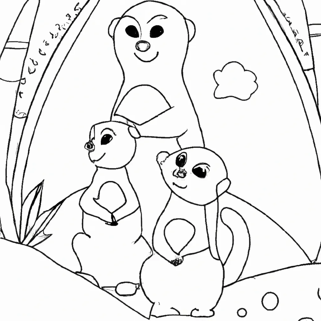 Entre no Mundo Selvagem com Desenhos de Suricatas para Colorir 21 Entre no Mundo Selvagem com Desenhos de Suricatas para Colorir 20