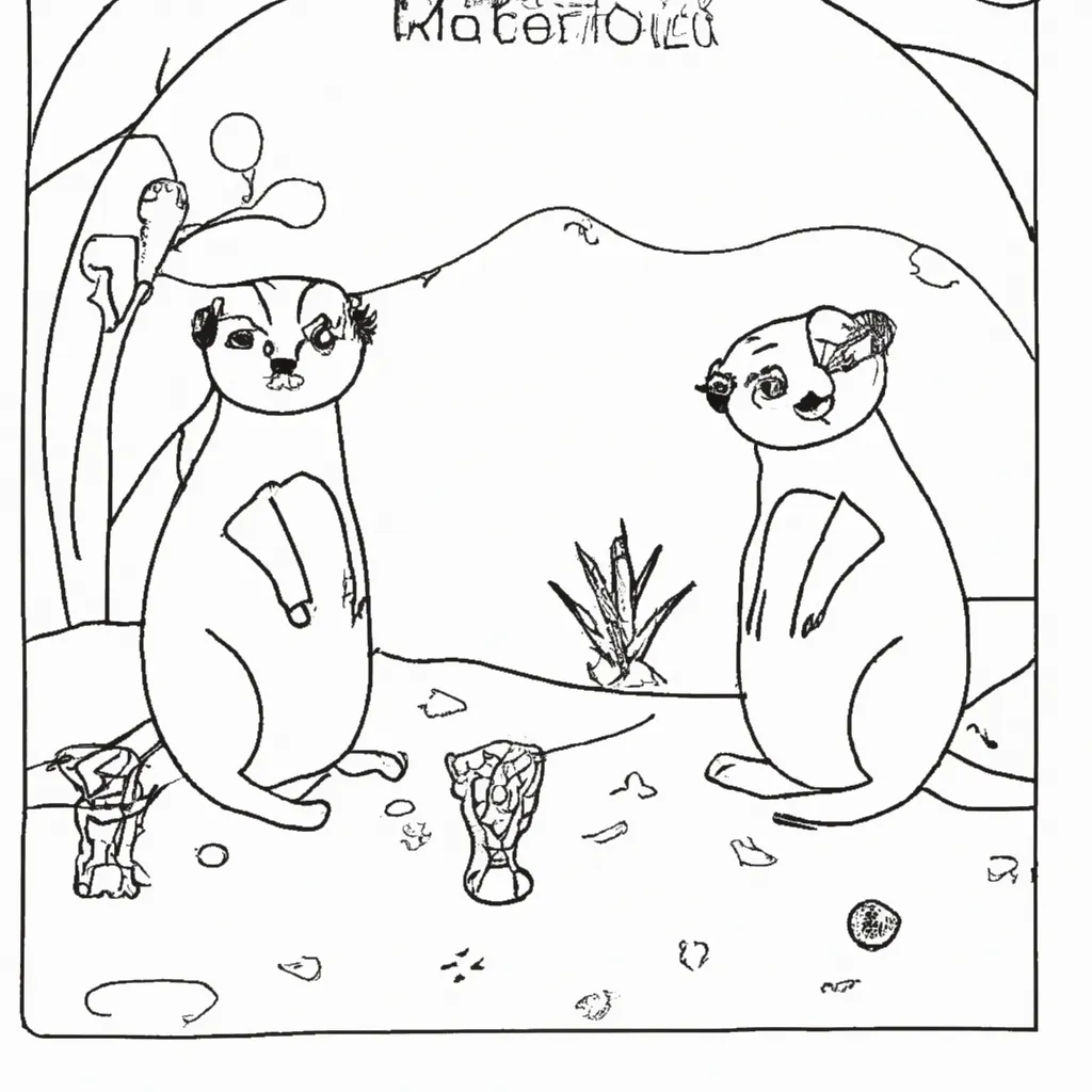 Entre no Mundo Selvagem com Desenhos de Suricatas para Colorir 11 Entre no Mundo Selvagem com Desenhos de Suricatas para Colorir 10